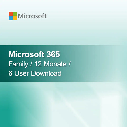 Microsoft 365 Family / 12 months / 6 users Download